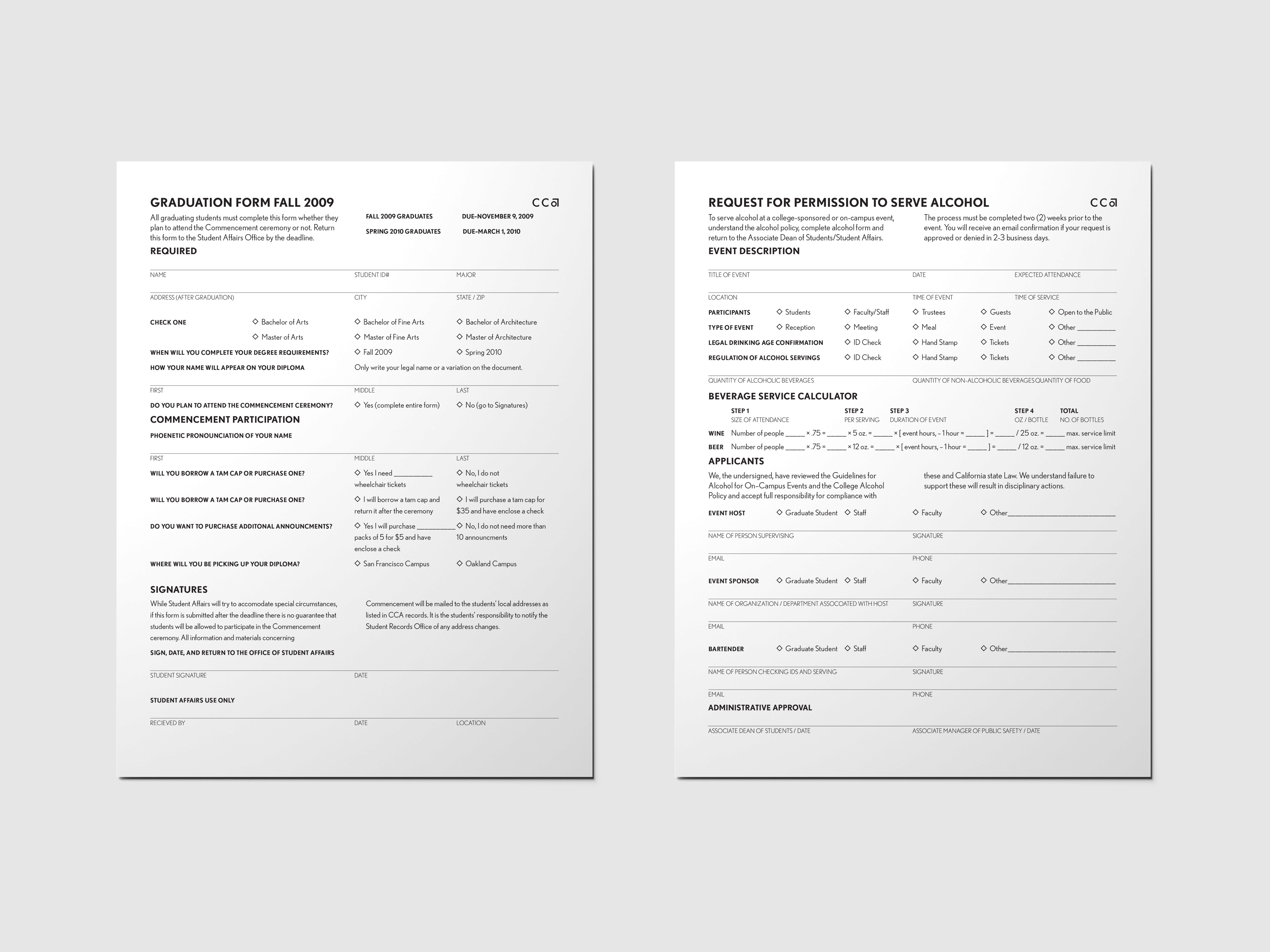 A white background with two pieces of paper on it. Two different forms with text on it.